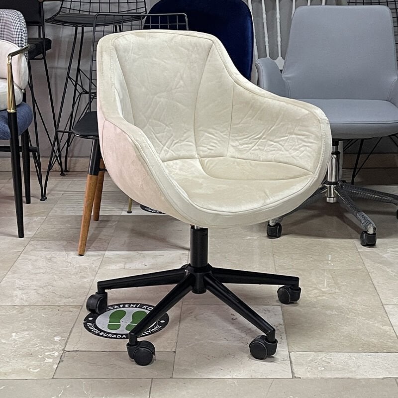 Megan Bilgisayar ve Çalışma Koltuğu Krem - Siyah Boya