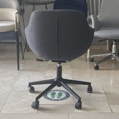 Megan Bilgisayar ve Çalışma Koltuğu Keten Gri - Siyah Boya