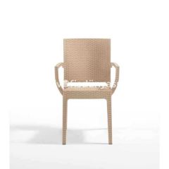 Falkao Kollu Rattan Görünümlü Sandalye Teak