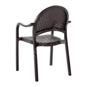 Tau PP Plastik Sandalye Kahve