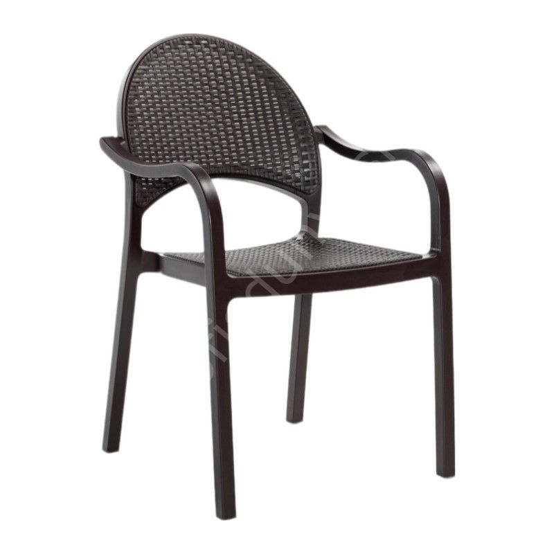 Tau PP Plastik Sandalye Kahve