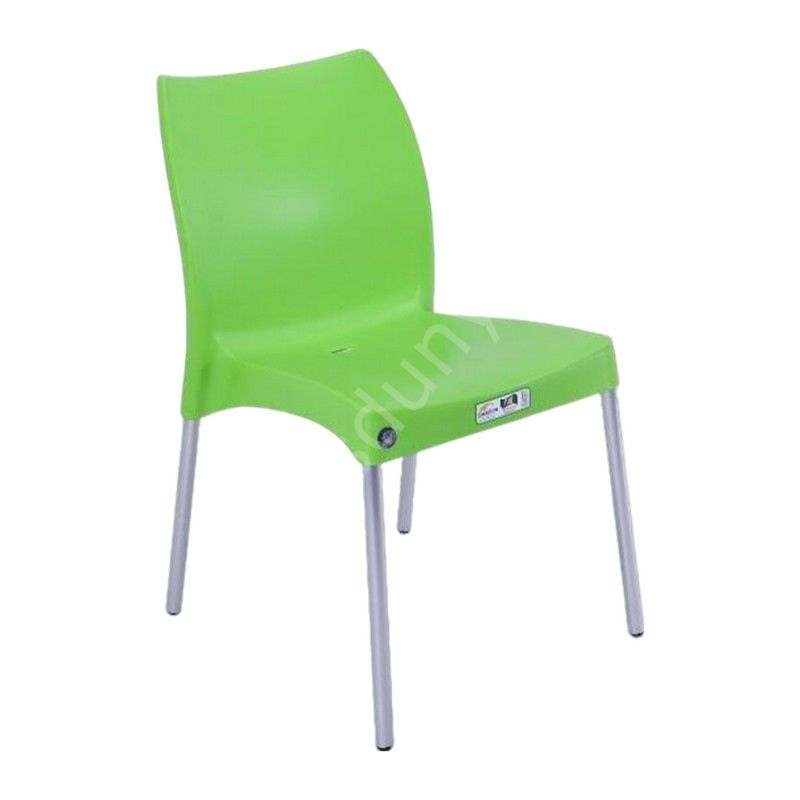 Coin Alüminyum Ayaklı Plastik Sandalye Yeşil
