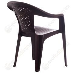 Oscar Plastik Sandalye Kollu K. Kahve