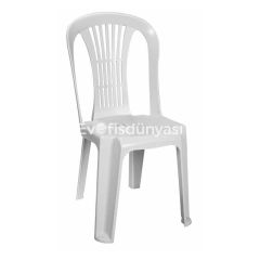 First Kolsuz Plastik Sandalye Beyaz