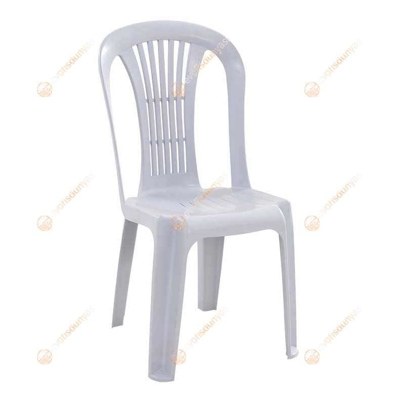 First Kolsuz Plastik Sandalye Buz Beyaz
