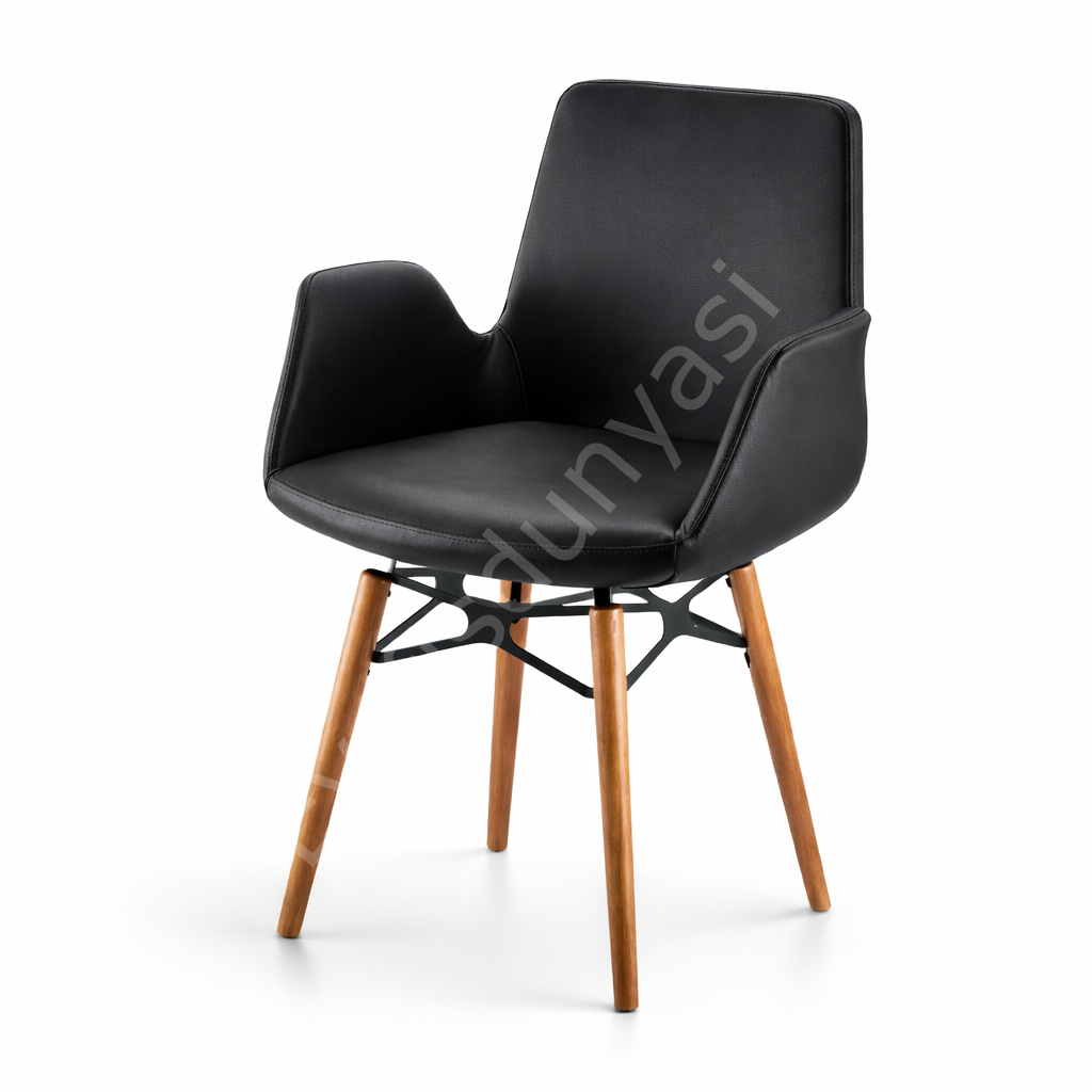 Begüm Ahşap Ayaklı Cafe Sandalyesi