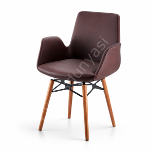 Begüm Ahşap Ayaklı Cafe Sandalyesi