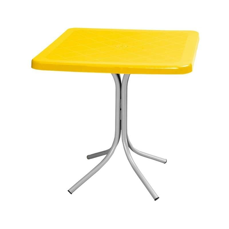 Lucas 70x70 Plastik Masa Sarı