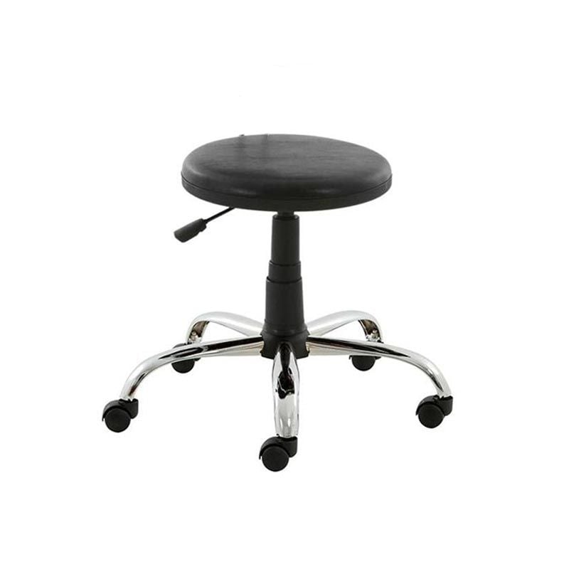 Edis Krom Ayaklı Tekerlekli Tabure