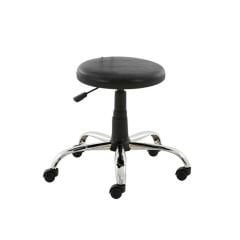 Edis Krom Ayaklı Tekerlekli Tabure