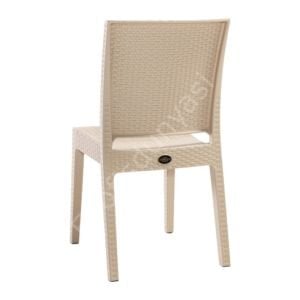 Real Rattan Görünümlü Sandalye Teak