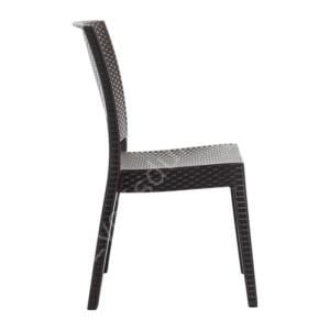 Real Rattan Görünümlü Sandalye Kahve