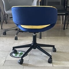 Ciro Çalışma Sandalyesi Sarı Lacivert - Siyah Boya