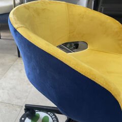 Ciro Çalışma Sandalyesi Sarı Lacivert - Siyah Boya