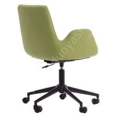 Begüm Deri Çalışma Koltuğu Yeşil - Siyah Boya