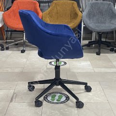 Store Çalışma Sandalyesi Kırmızı Deri - Krom