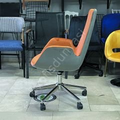 Begüm Şef Koltuğu Krom - Turuncu Gri