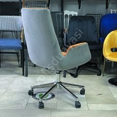 Begüm Şef Koltuğu Krom - Turuncu Gri