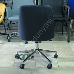 Ditha Kolsuz Çalışma Sandalyesi Antrasit Kumaş - Krom