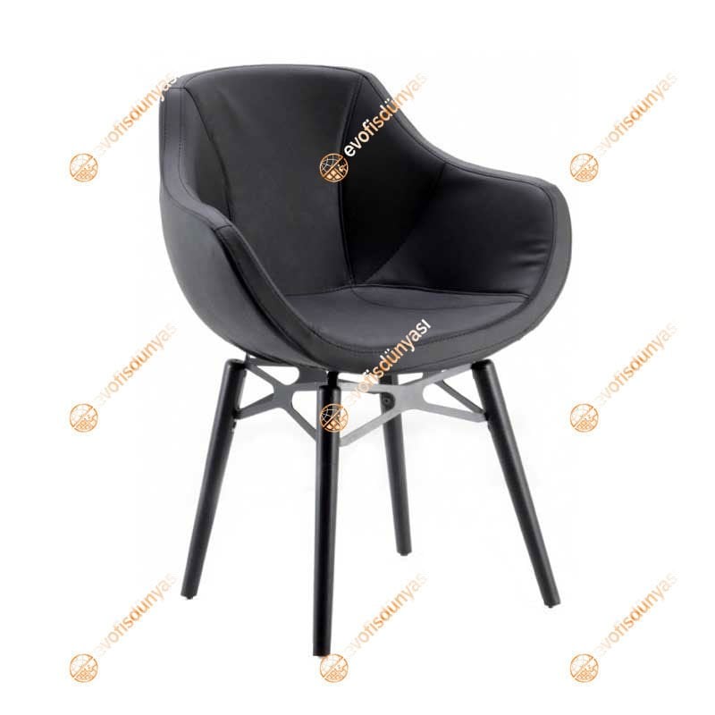 Megan Ahşap Ayaklı Cafe Sandalyesi