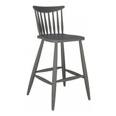 Kırlangıç Ahşap Bar Sandalyesi Koyu Gri