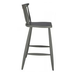 Kırlangıç Ahşap Bar Sandalyesi Koyu Gri