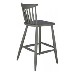 Kırlangıç Ahşap Bar Sandalyesi Koyu Gri