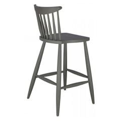 Kırlangıç Ahşap Bar Sandalyesi Koyu Gri