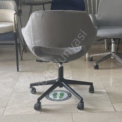 Store Çalışma Sandalyesi Gri Kumaş - Siyah Boya