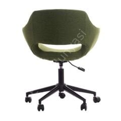 Store Çalışma Sandalyesi Yeşil Keten - Siyah Boya