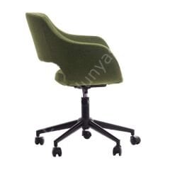 Store Çalışma Sandalyesi Yeşil Keten - Siyah Boya