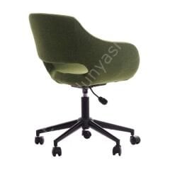 Store Çalışma Sandalyesi Yeşil Keten - Siyah Boya