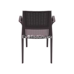 Caprı Rattan Görünümlü Kollu Sandalye