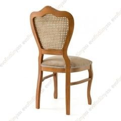 Klasik Oymalı Ahşap Sandalye Ceviz