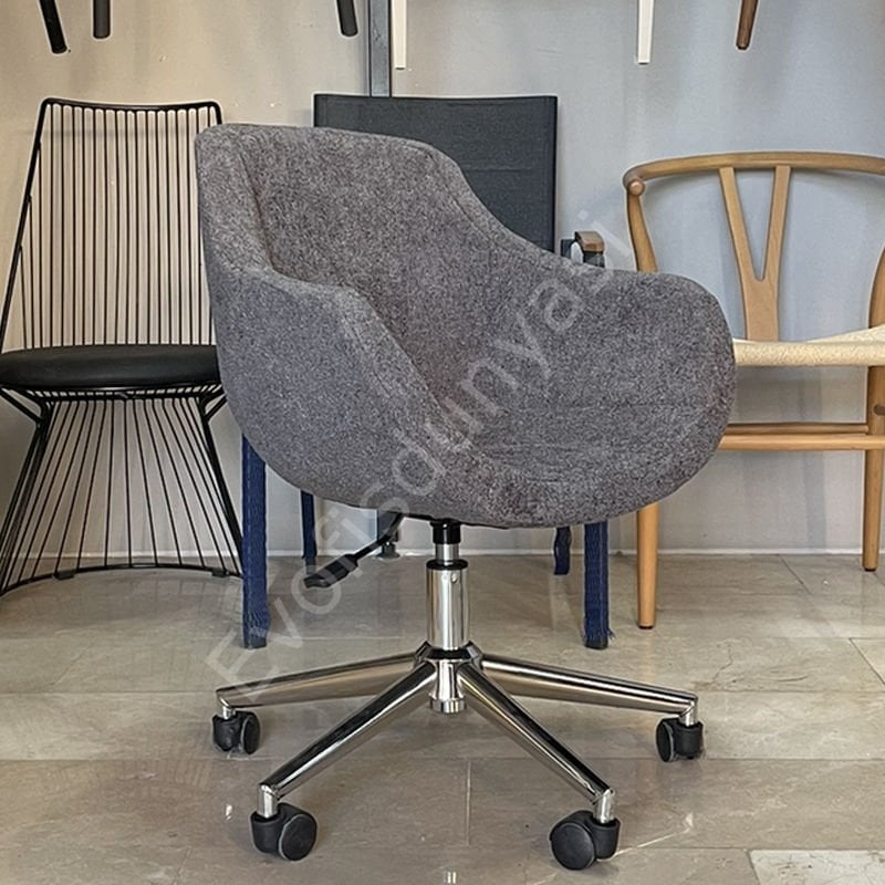 Elite Megan Bilgisayar ve Çalışma Sandalyesi Koyu Gri - Krom