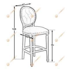 Ham Ahşap Tornalı Bar Sandalyesi