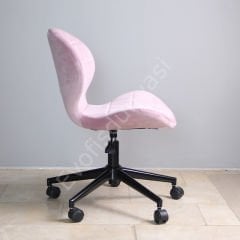 İzmir Çalışma Sandalyesi Pembe - Siyah Boya