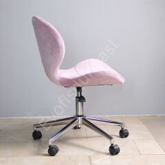 İzmir Çalışma Sandalyesi Pembe - Krom