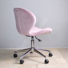İzmir Çalışma Sandalyesi Pembe - Krom