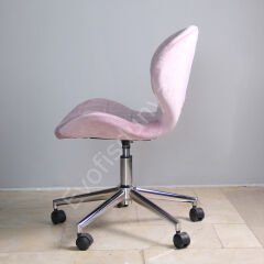 İzmir Çalışma Sandalyesi Pembe - Krom
