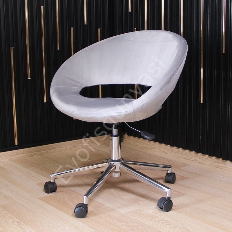 Song Çalışma Koltuğu Krem Kumaş - Plastik