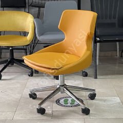 Sude Çalışma Koltuğu Sarı - Krom