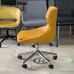 Sude Çalışma Koltuğu Sarı - Krom
