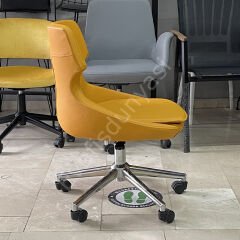 Sude Çalışma Koltuğu Sarı - Krom