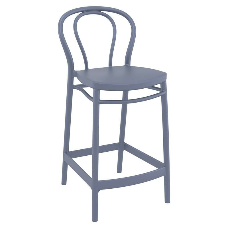 Victor PP Bar Sandalyesi 75 cm Gri