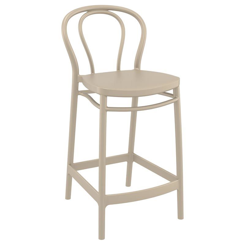 Victor PP Bar Sandalyesi 65 cm Krem