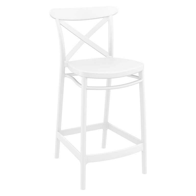 Cross PP Bar Sandalyesi 75 cm Beyaz