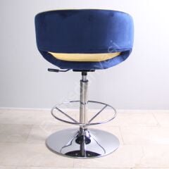 Ciro Çemberli Bar Sandalyesi Sarı Lacivert