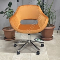 Store Çalışma Sandalyesi Turuncu - Krom