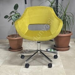 Store Çalışma Sandalyesi Sarı - Krom